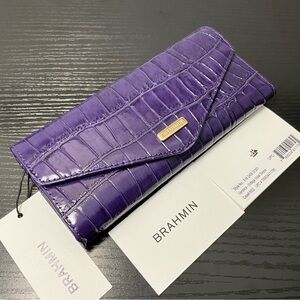 Brahmin Veronica VOLTAGE VIOLET SIRONA Envelope Wallet NWT